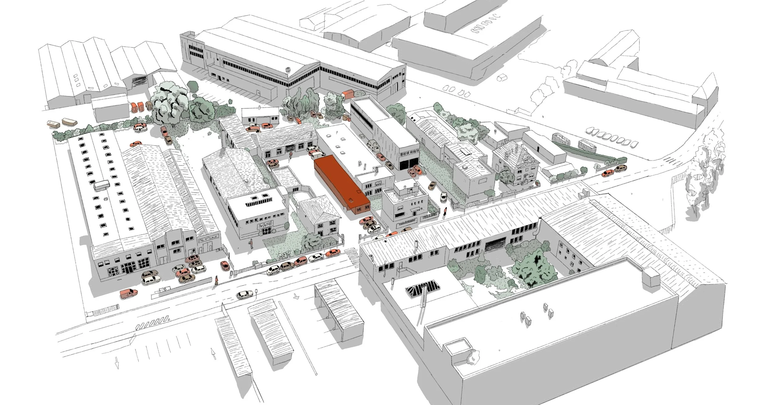 Création d'un restaurant dans le quartier d'activités industrielles de la Plaine de Bouchers