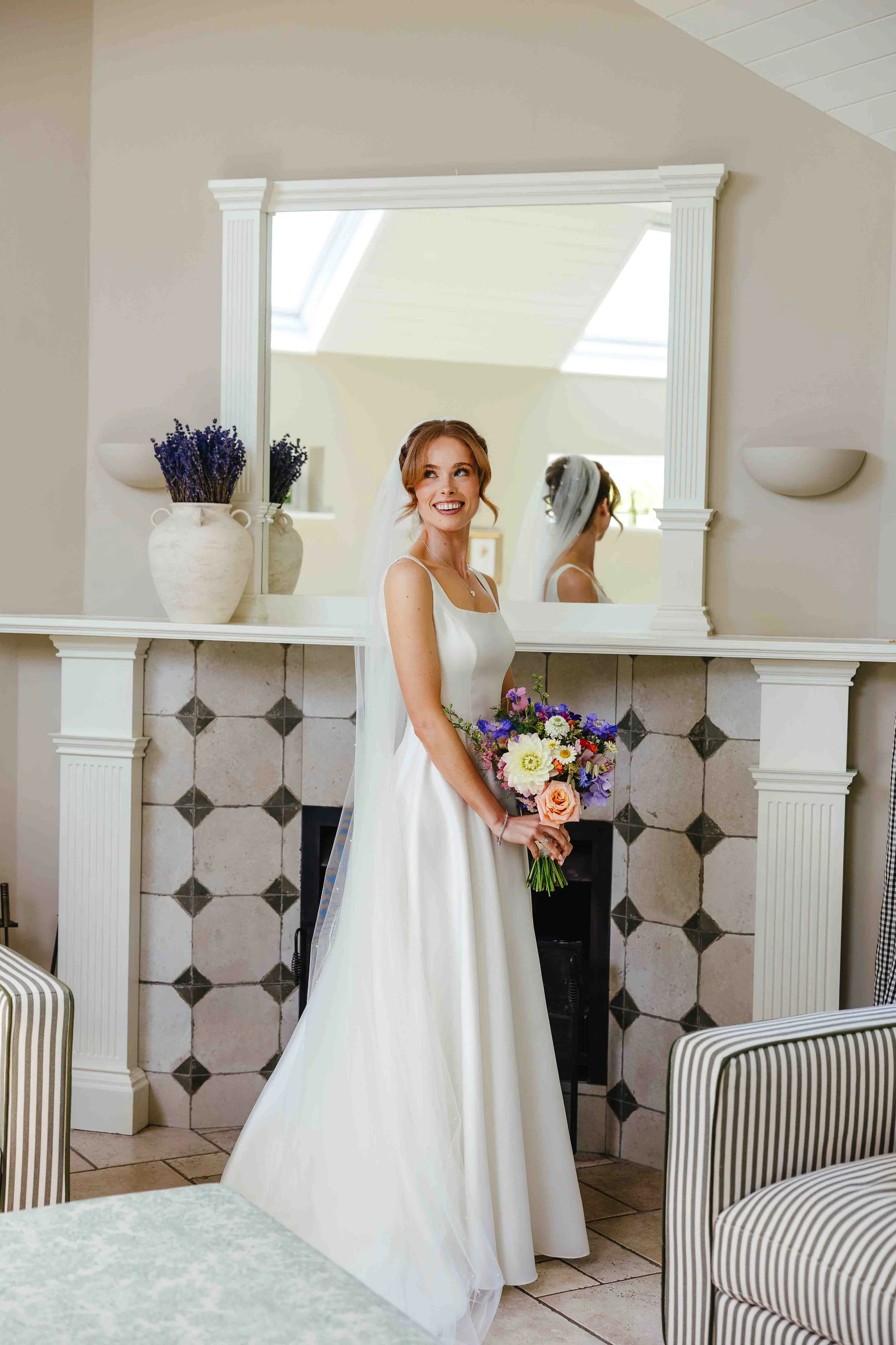 Bride at Pennard Hill Farm