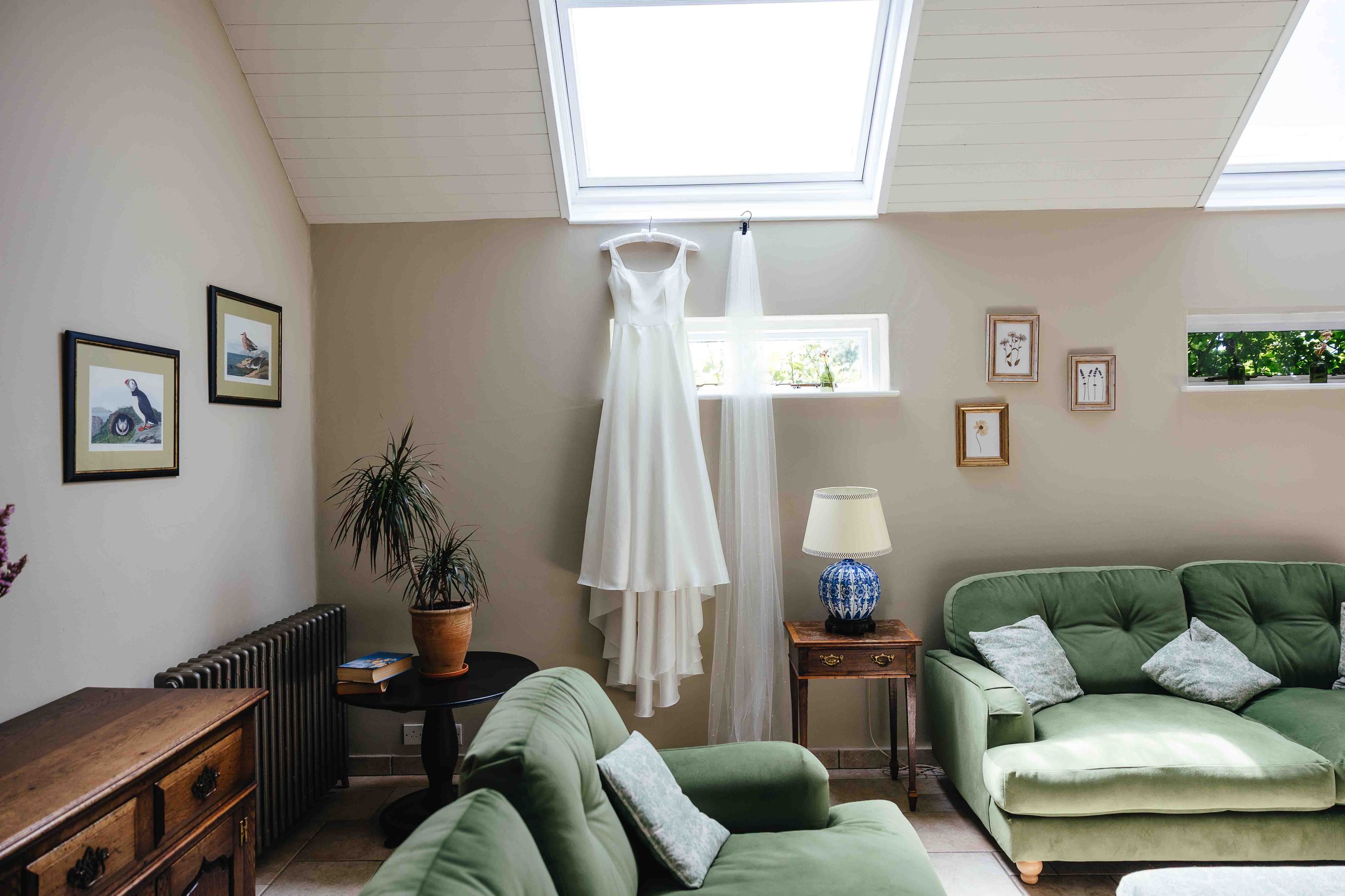 Bridal prep at Pennard Hill Farm