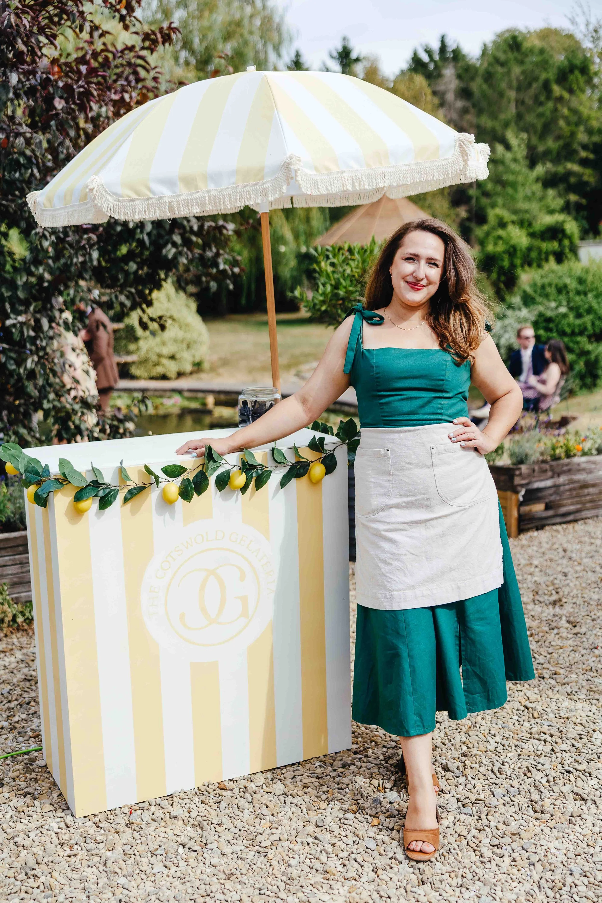 Ice cream cart at wedding