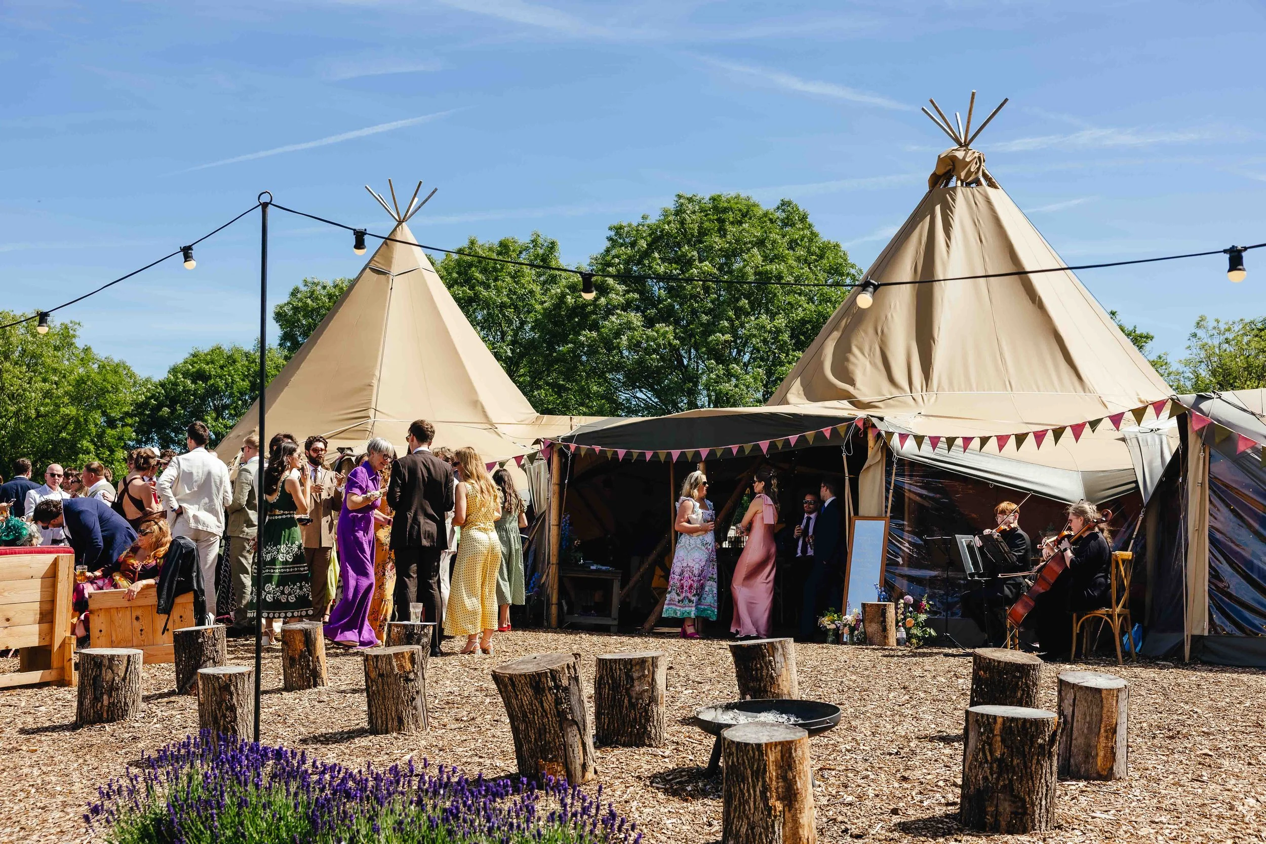 Festival wedding Somerset