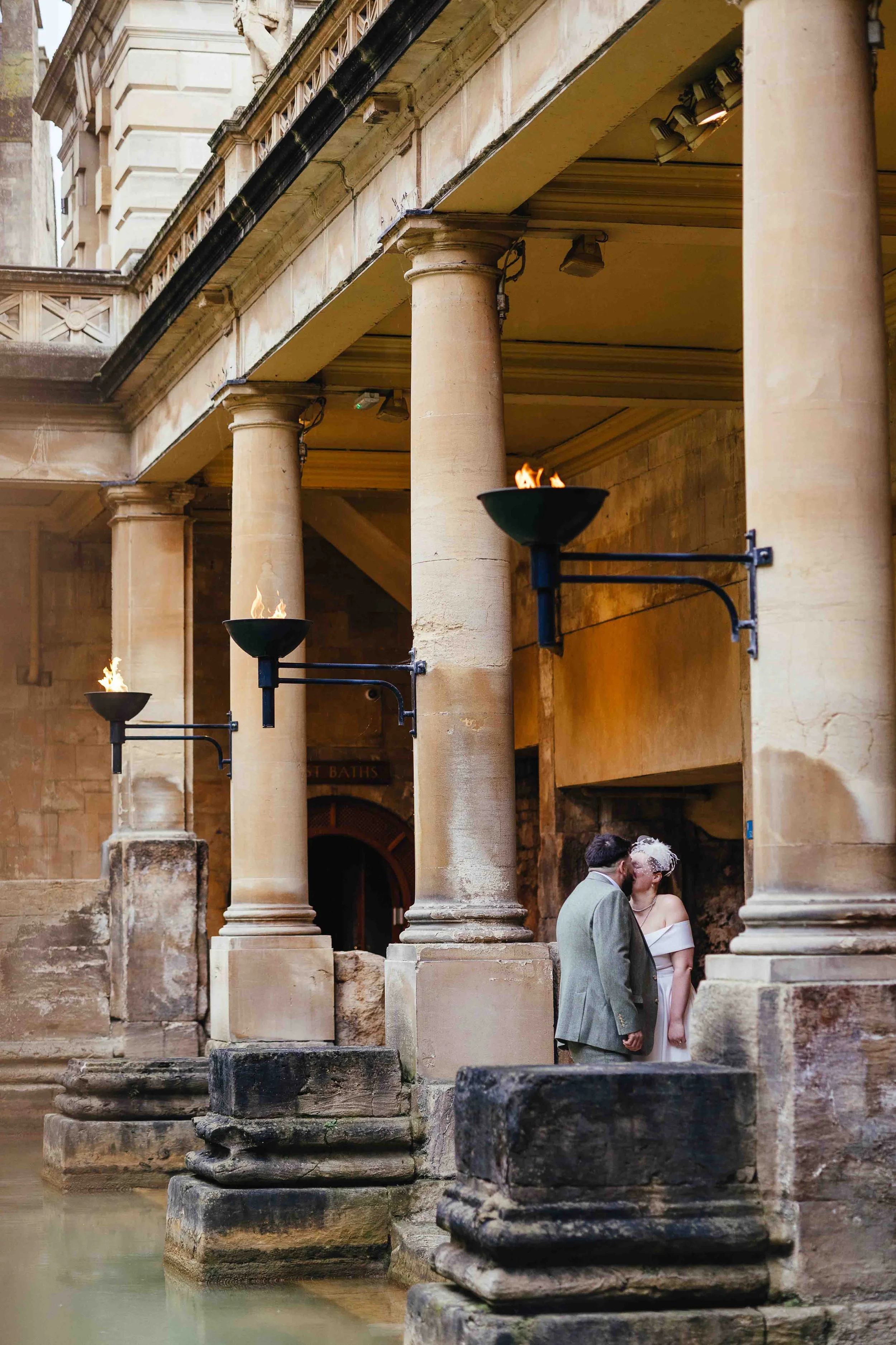 Roman Baths sunrise wedding
