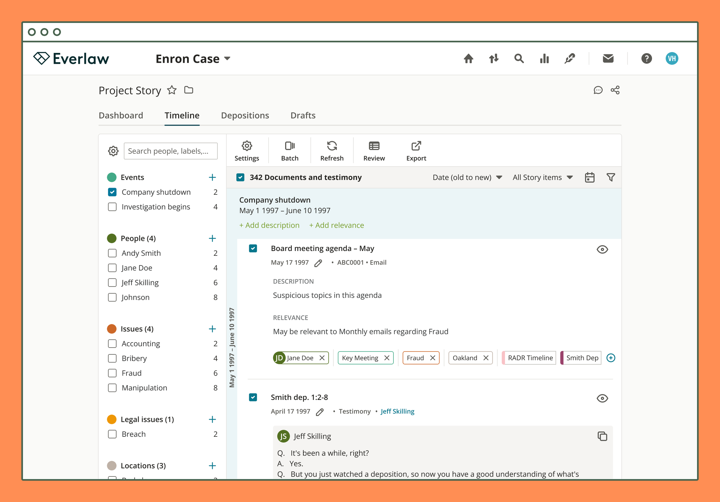 Everlaw-Evidence-Page