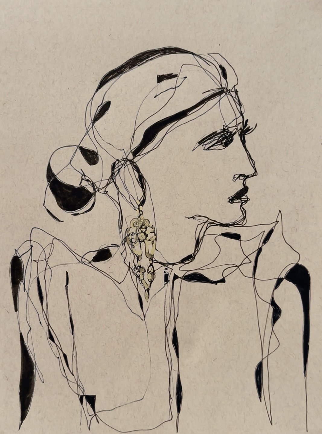 GIRL WITH GOLD EARRING