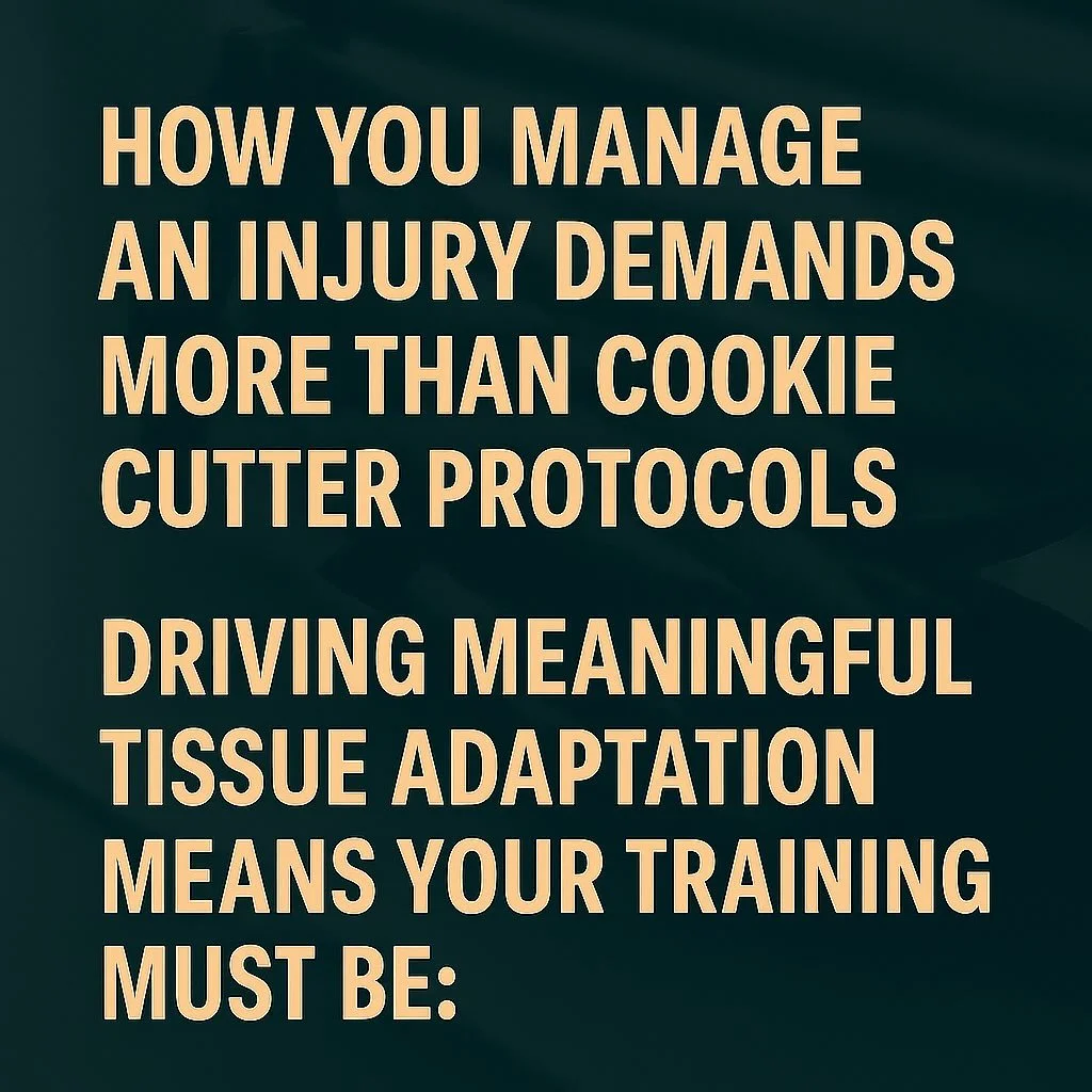 If you&rsquo;re injured, you should probably train your injured tissue(s) a lot more than you currently are. 

The question is, do you know how to appropriately do that for your specific injury?

⛓️&zwj;💥 link in bio 
🔻🔻🔻
#FunctionalRangeSystems
