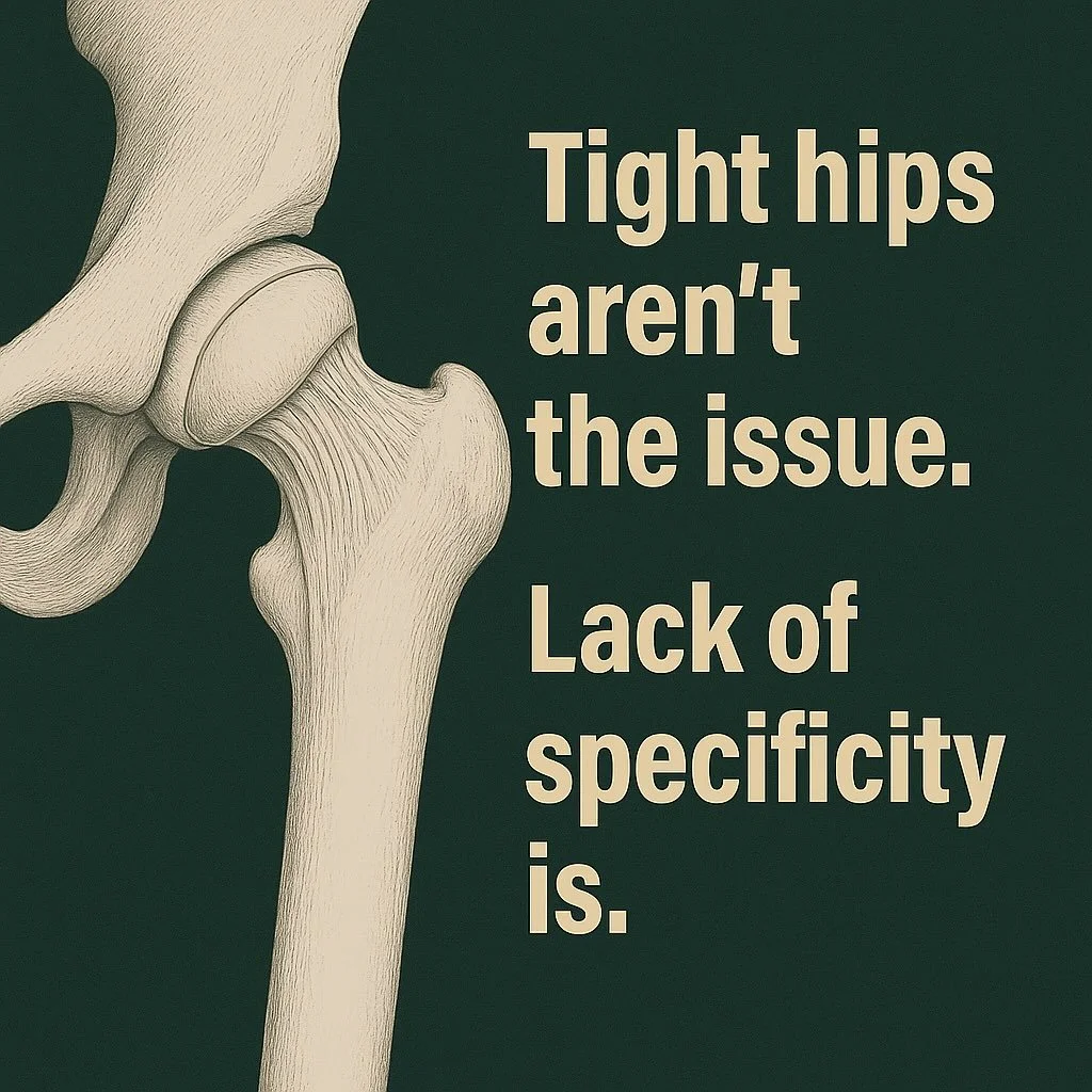 Feeling &ldquo;tightness&rdquo; doesn&rsquo;t tell you what&rsquo;s wrong &mdash; it only tells you something is asking for attention.
To address your &ldquo;tight hips,&rdquo; you need to understand two things:
	1.	What tightness actually is
	2.	Wha