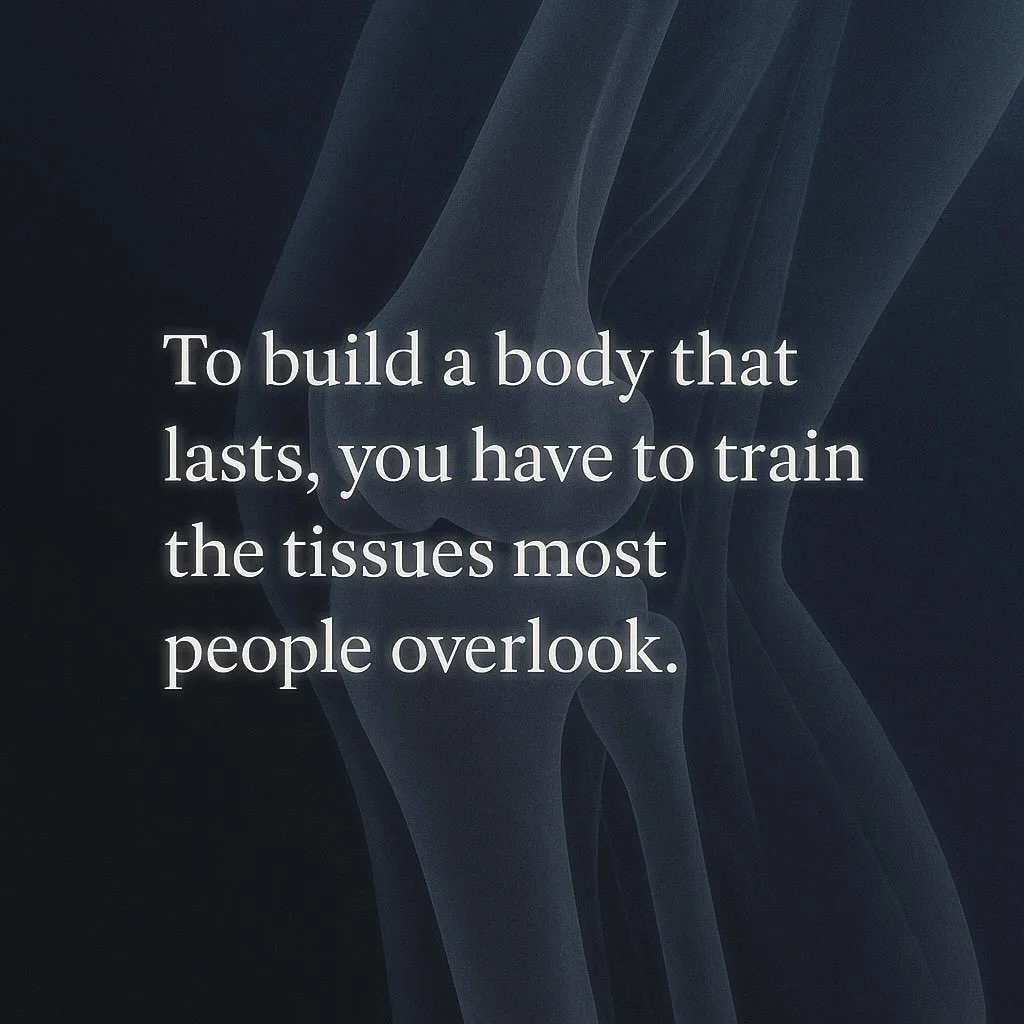 Most training focuses on the muscles you can see and the movements you can measure. 
But long-term resilience &mdash; the kind that keeps you progressing decade after decade &mdash; depends on tissues that rarely get direct attention.

Connective tis