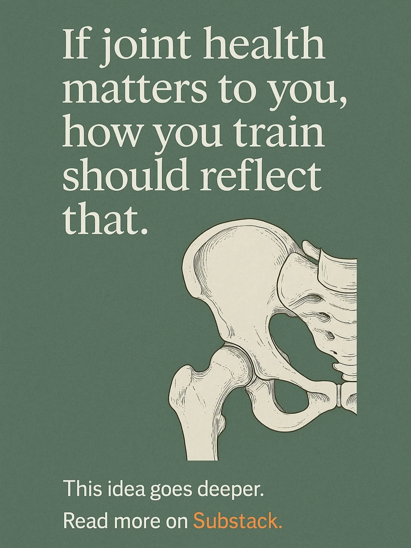 If you care about longevity, joint health isn&rsquo;t optional.

This substack is for people who already train &mdash; and want to train smarter.
And for people who know something&rsquo;s missing, but don&rsquo;t know what.

Videos, articles, and mor