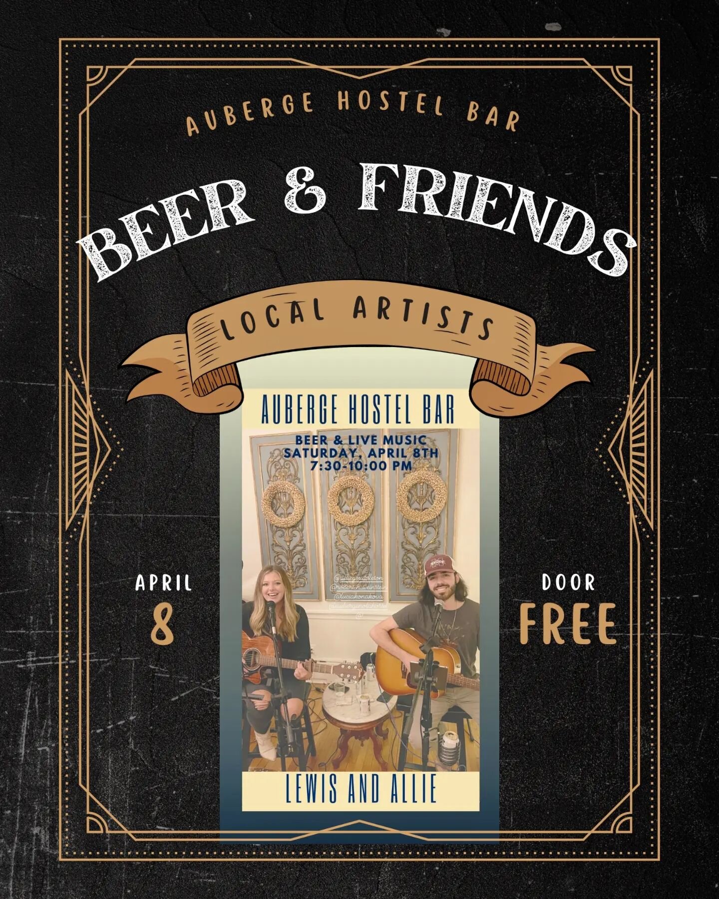 Reminder to mark your Calendars 🍻 We'll have two great local artists at the hostel on April 8th for an evening of Beer and 🎶 #music #visitclarksdale #beer #Hostelworld