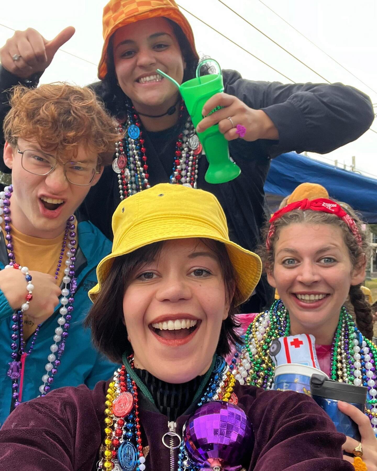 The bestest Mardi Gras Krewe a backpacker could ever hope to meet.  Can&rsquo;t wait to see y&rsquo;all in NOLA! #mardigras #2024 #hostel #travel #backpacker #worldpackers #neworleans #hostelworld