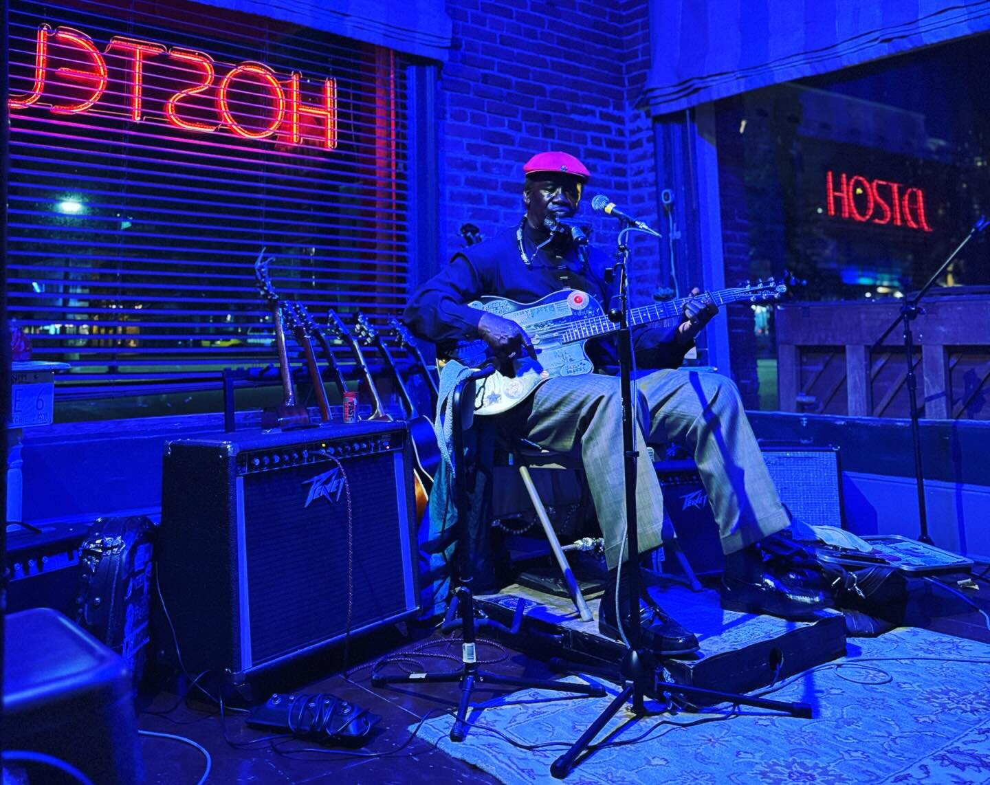 Terry Harmonica Bean live at the Hostel Bar!  Can&rsquo;t beat his playing and storytelling 👍 #visitms #visitclarksdale #hostelworld #worldpackers #blues #deltablues #backpacking