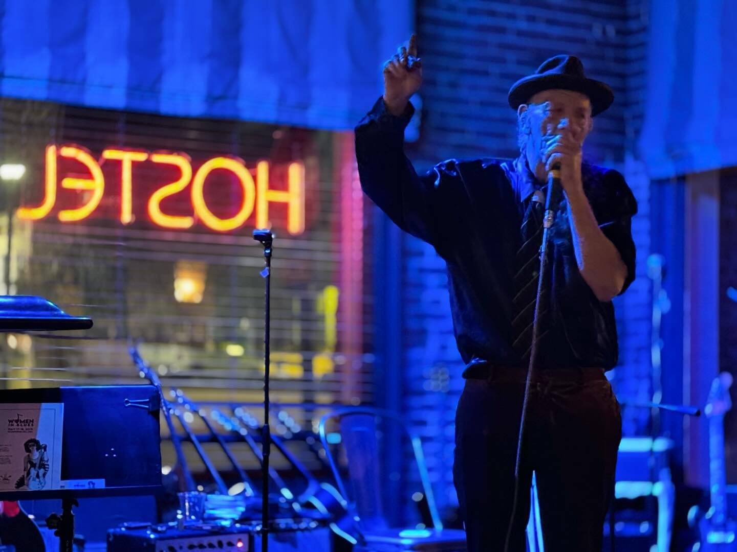 Local and International favorite Watermelon Slim performing during our weekly Sunday nights at &ldquo;The Old Madidi Bar&rdquo;. Always a great performance and a crowd favorite. ❤️ #visitclarksdale #visitms #clarksdale #bluesmusic #hostelsaremorefun