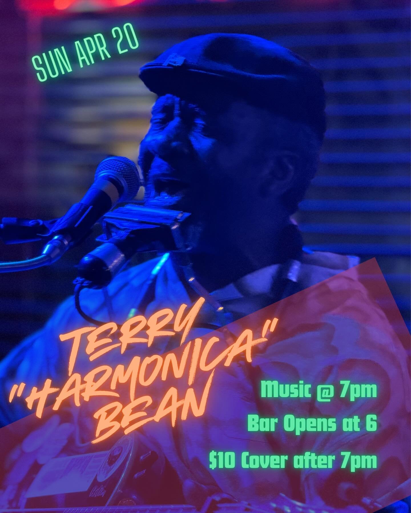 Tonight! Live Music! Terry Harmonica Bean @ 7pm
