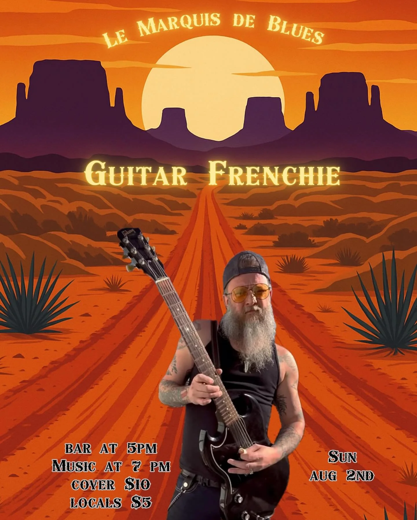 Live Music Sundays keep on rolling tonight, with Kevin Sciou aka Guitar Frenchie.  Local resident and legendary guitar picker.  Music at 7pm. #hostel #music #blues #travel #visitms #visitclarksdale #clarksdale #crossroads #bar #hostelsaremorefun