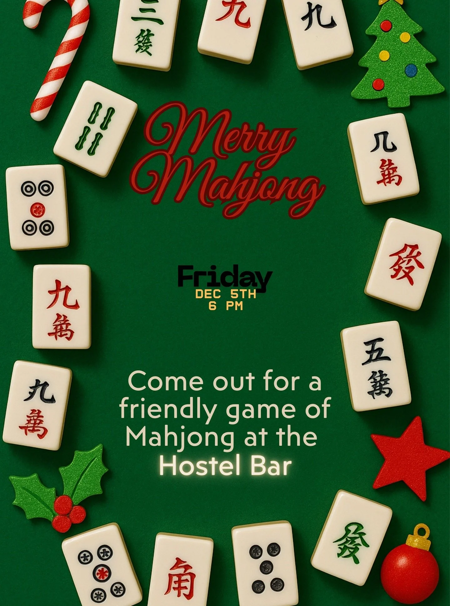 Please RSVP by text to Lucy at 504-427-9334 if you can so we have enough tables ready.

🥂 We've got the drinks, you bring the tiles.

Tell all your Tile Besties!