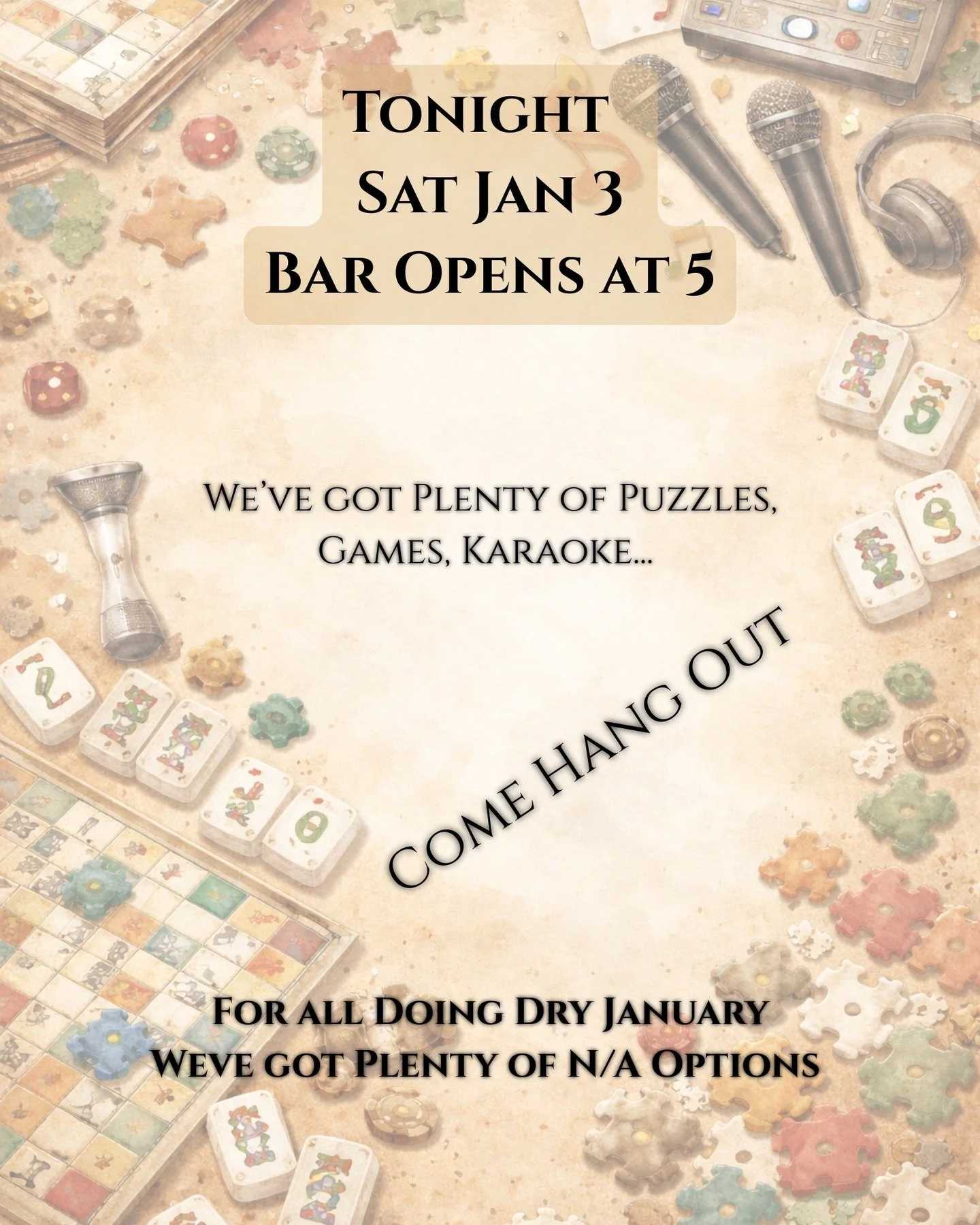 Jan 3rd Bar Opens at 5. Come hang out. #visitclarksdale #aubergehostels