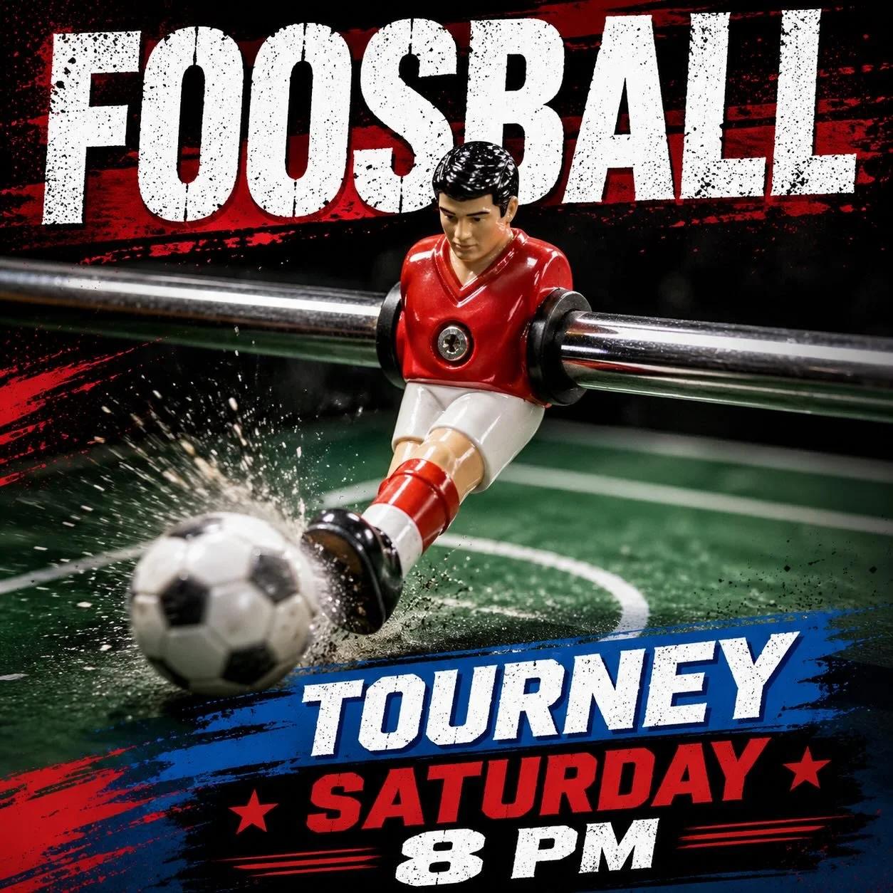 This Saturday.  Bar opens at 5.  Foosball tourney starts at 8.  #visitclarksdale