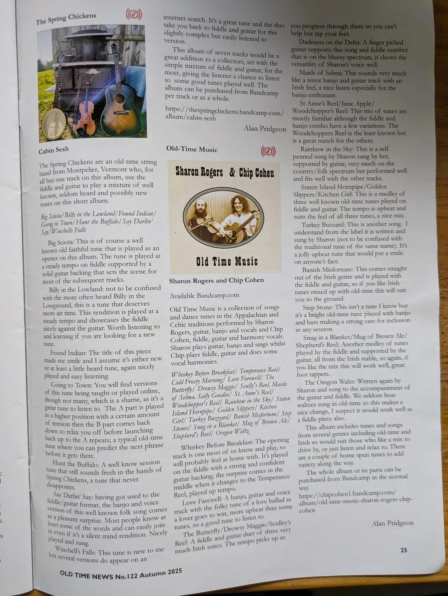 Holy cow, the Spring Chickens are in the @foaotmad magazine! 🎻

&lsquo;Good tunes played well&rsquo;, that&rsquo;s what we&rsquo;re goin for.

Thanks for the nice write-up, folks! 🪕