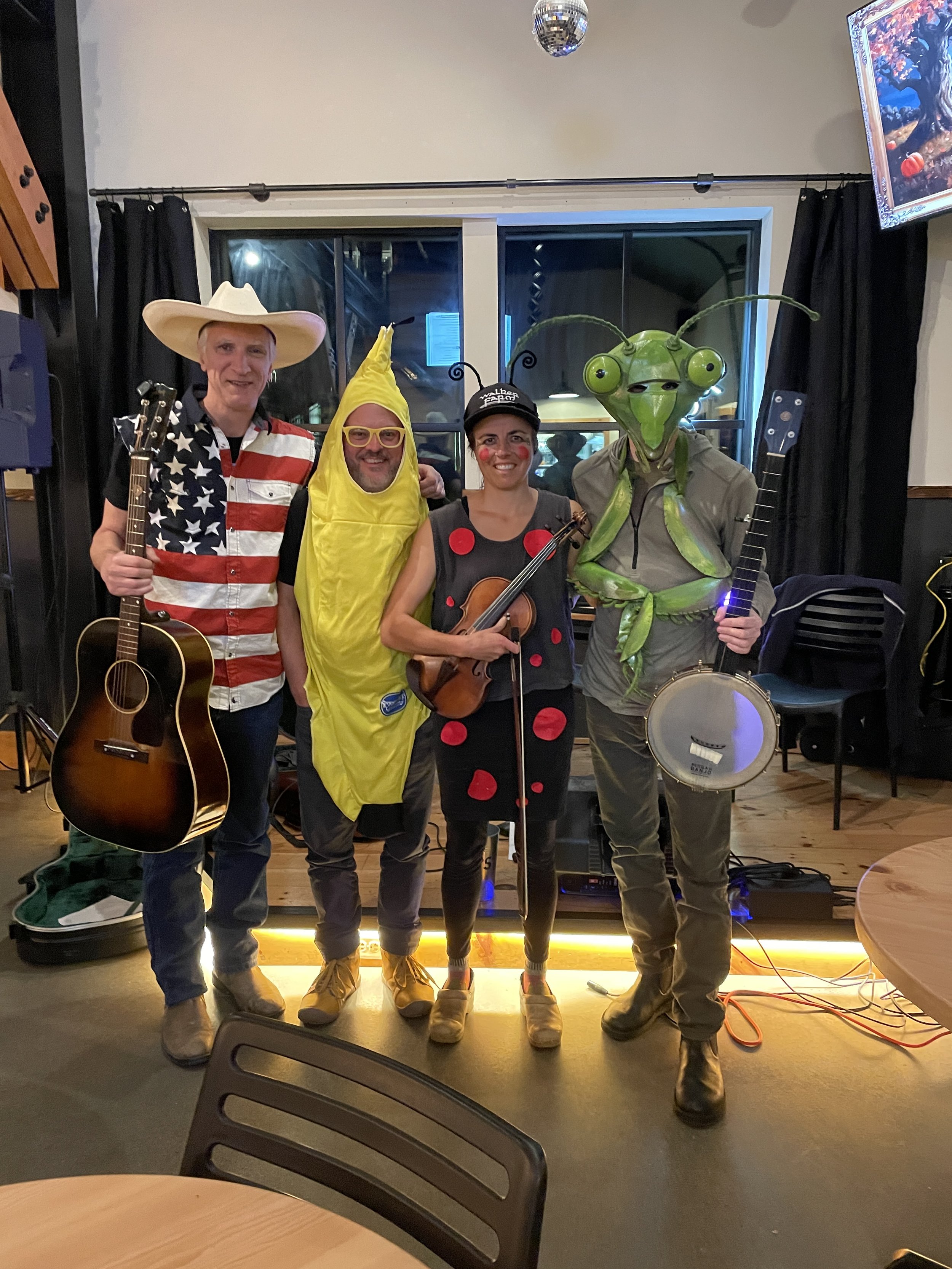 Spring Chickens + Tyson Graham + banana sound guy @ Two Heroes Brewery (VT)