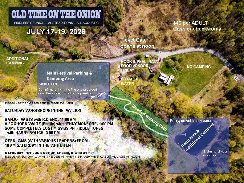 Old Time on the Onion is this weekend! 🎻🪕🌻

Our sweet little local central Vermont old time fest!

I&rsquo;m teaching a fiddle workshop.  Come camp, jam, and hang at this beautiful spot!

July 17-19
Pransky Farm
234 Pransky Rd, Cabot VT
$40 (so ch