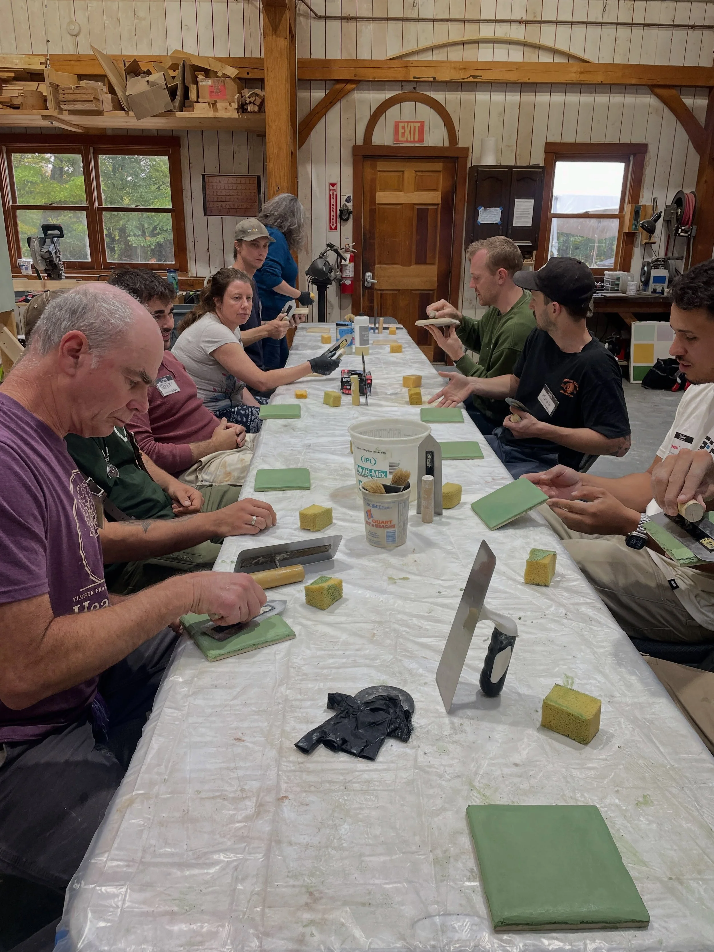 I took a 2 day tadelakt class at @tfgheartwoodschool in New Hampshire 🏡

I&rsquo;ve been intrigued by this natural plastering technique for a while and think I would like to use it in my future homestead shower. 

It was a fun and confusing class as