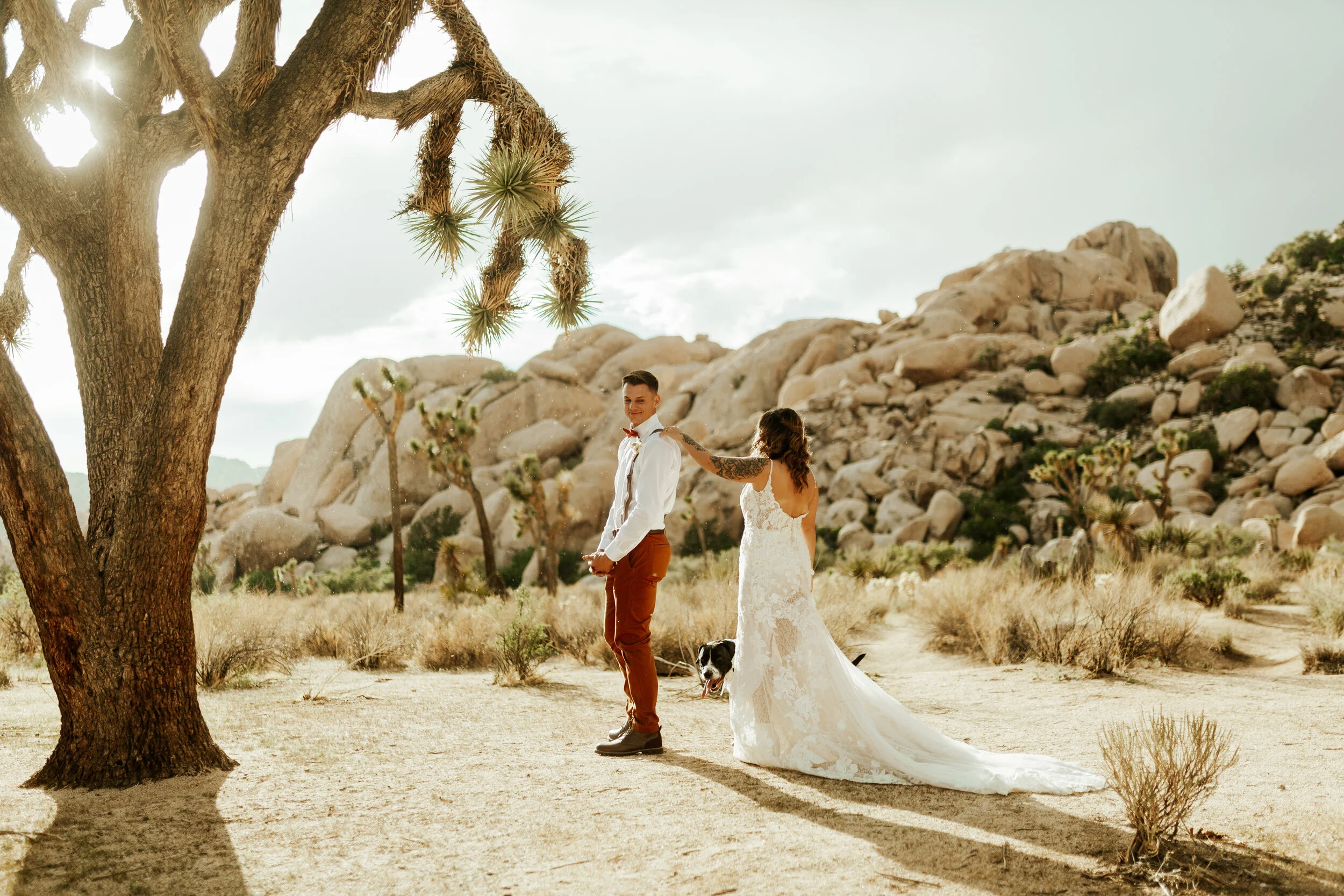 Hailey Nicole Creative summertime Joshua Tree National Park intimate elopement