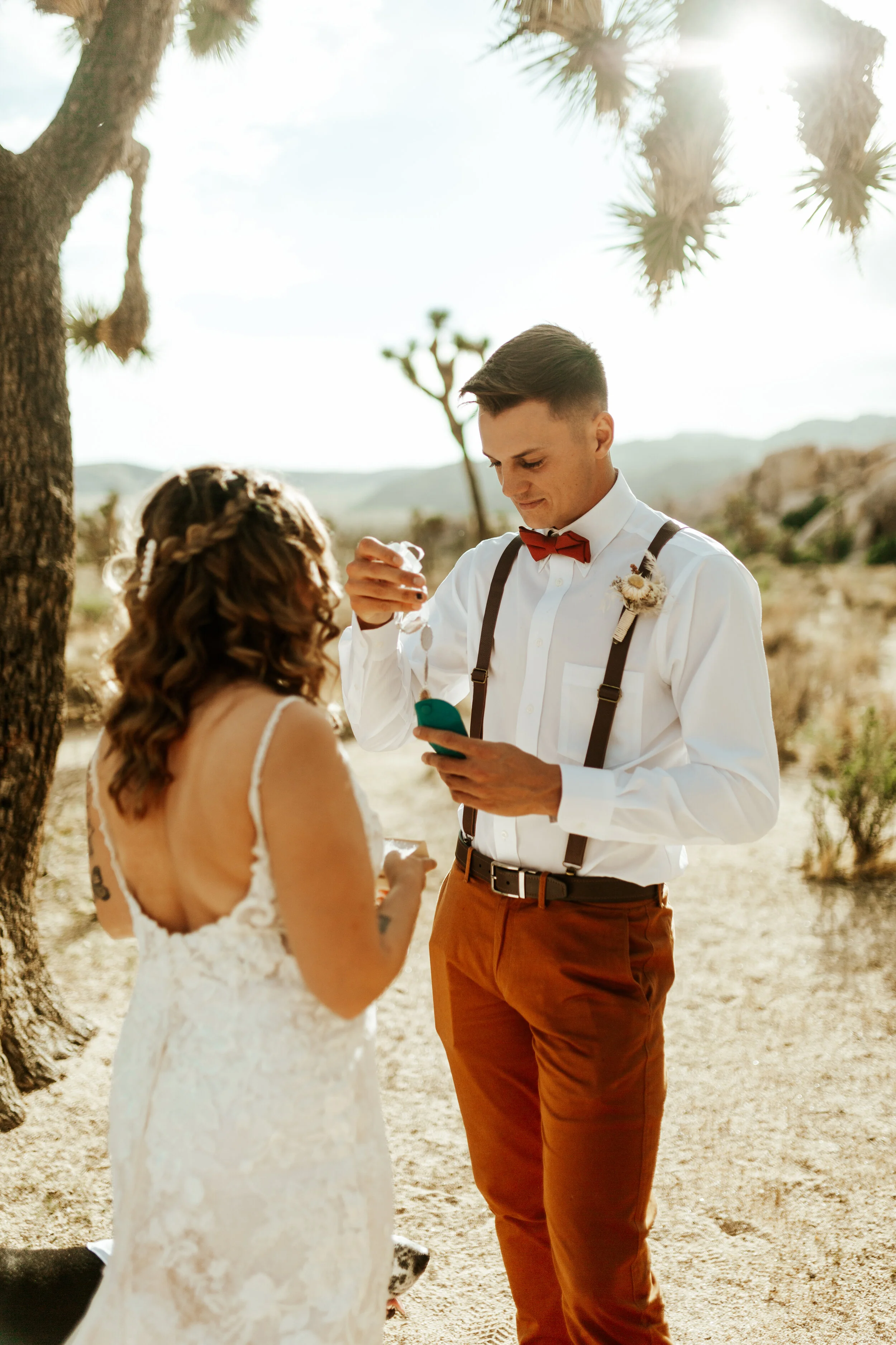 Hailey Nicole Creative summertime Joshua Tree National Park intimate elopement