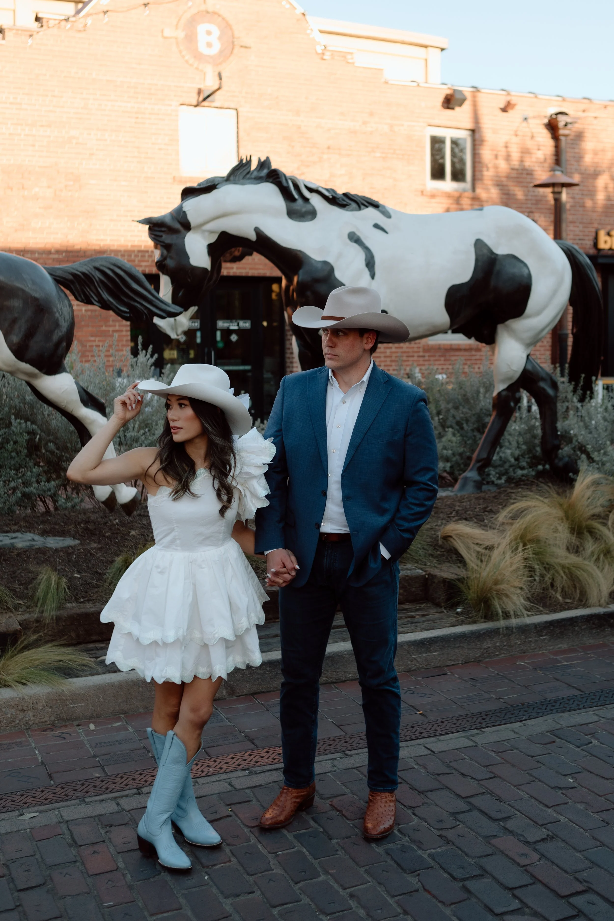 fall western wedding couples photography, engagement session inspiration, Hailey Durst Photo, tequila sunrise themed bachelorette