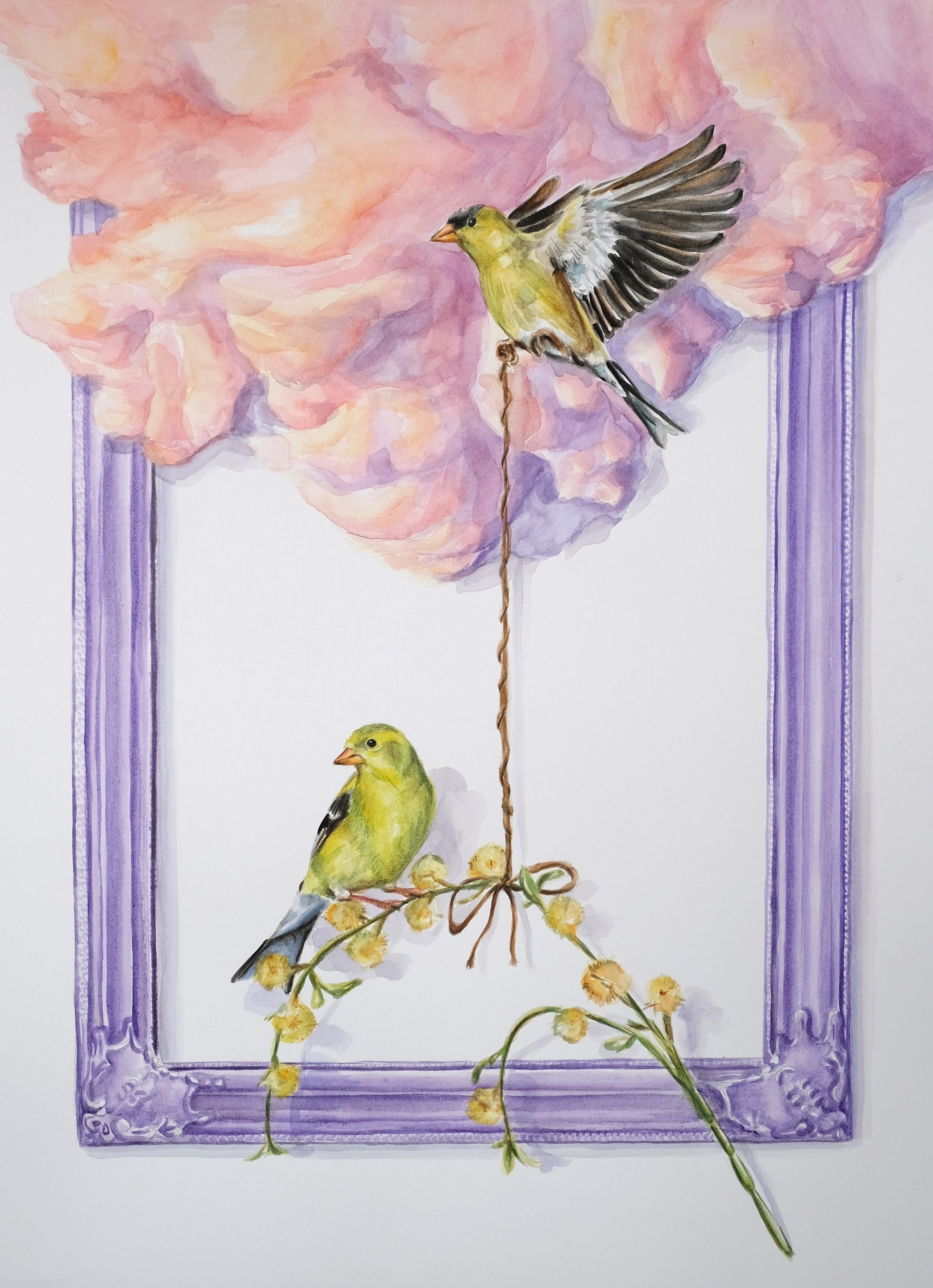 "The Weight of Light Things", 2026, watercolor on paper