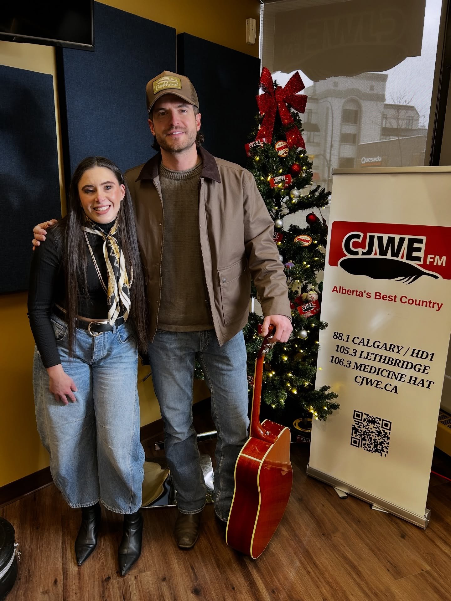 Had a great time singing some Christmas tunes with @88.1cjwe - Thanks for having me out @heyitssarahscott
