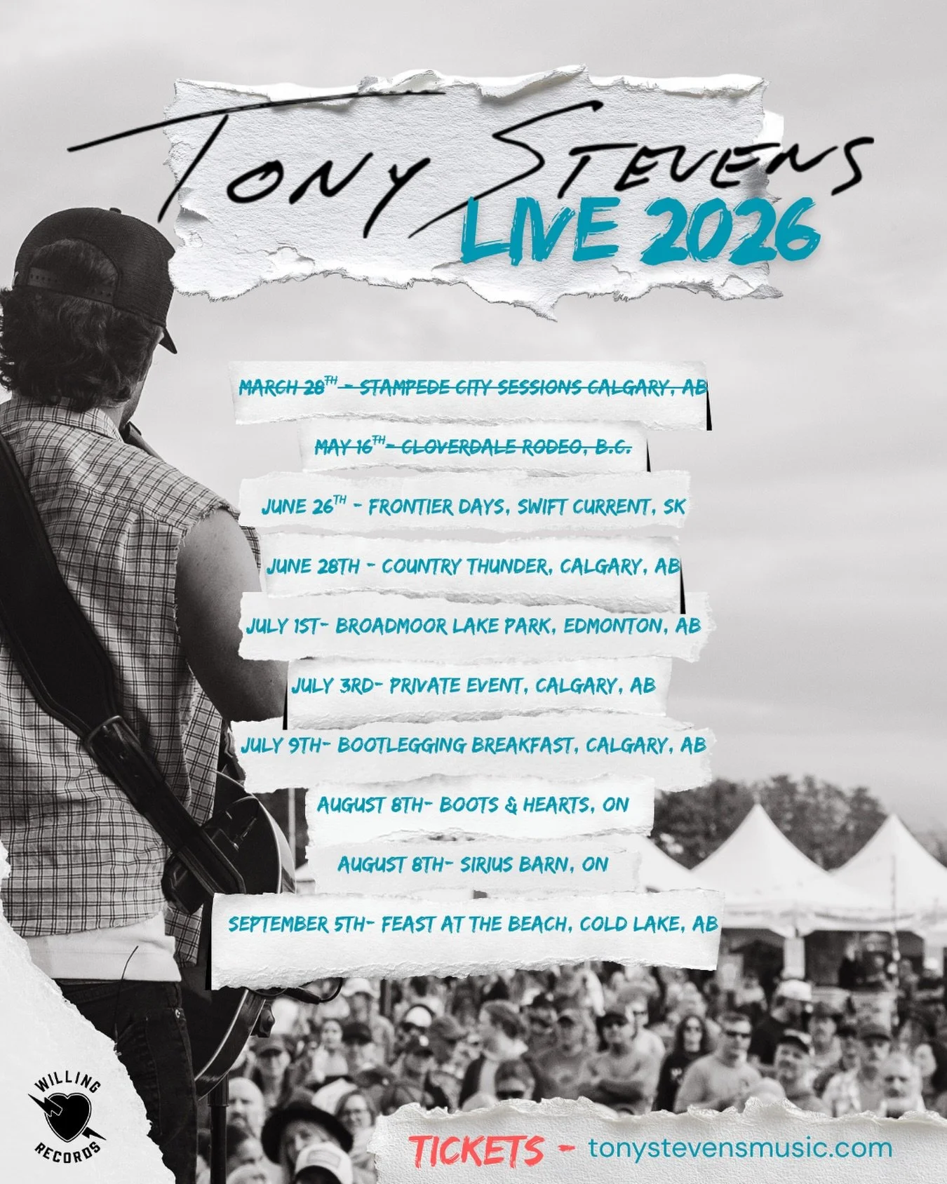 Summer shows are callin&rsquo;&hellip;fired up to be back out there with y&rsquo;all!
Comment which one I&rsquo;ll see ya at 👇🏻
#summer2026 #livemusic