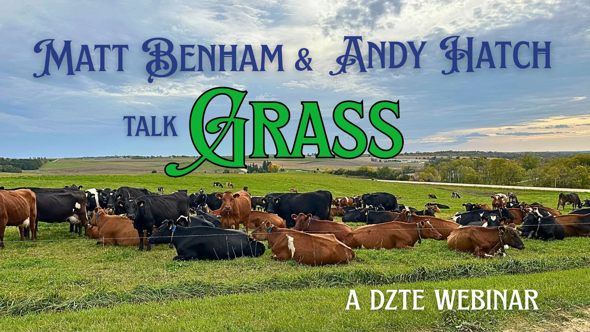 This webinar features our 2020 Teaching Award recipient, Matt Benham, in conversation with one of the United States most awarded cheesemakers, Andy Hatch from Uplands Cheese. 

Matt's initial presentation was on how feed affects flavor in cheesemakin