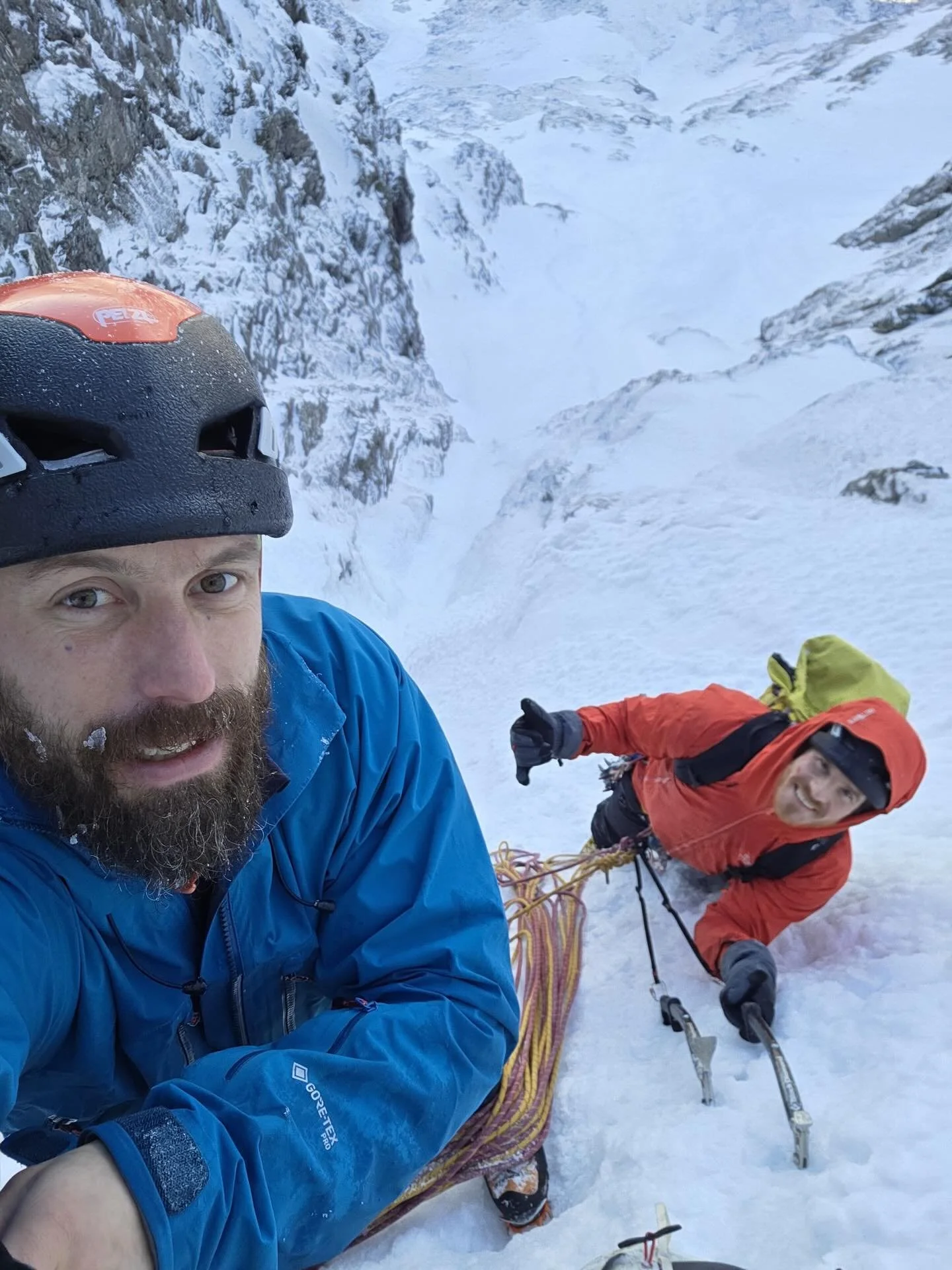 Member&rsquo;s Trip Post👇🏻

Brad and I ended up in Scotland which will most likely be the last winter trip of the year for me. 

On day 1 we climbed Zero Gully V/4. 2-3  pitches of steep snow ice followed by 3 or more pitches of easy angled but cal