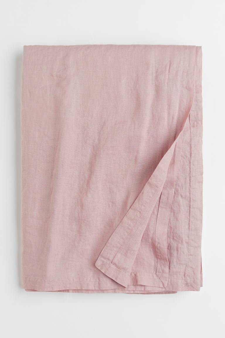 Light pink linen tablecloths $10 per item