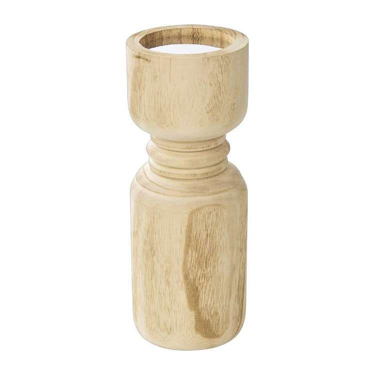 Wooden Candle Holders Natural 10.5 x 28cm and 11 x 18.5cm $5 for the set