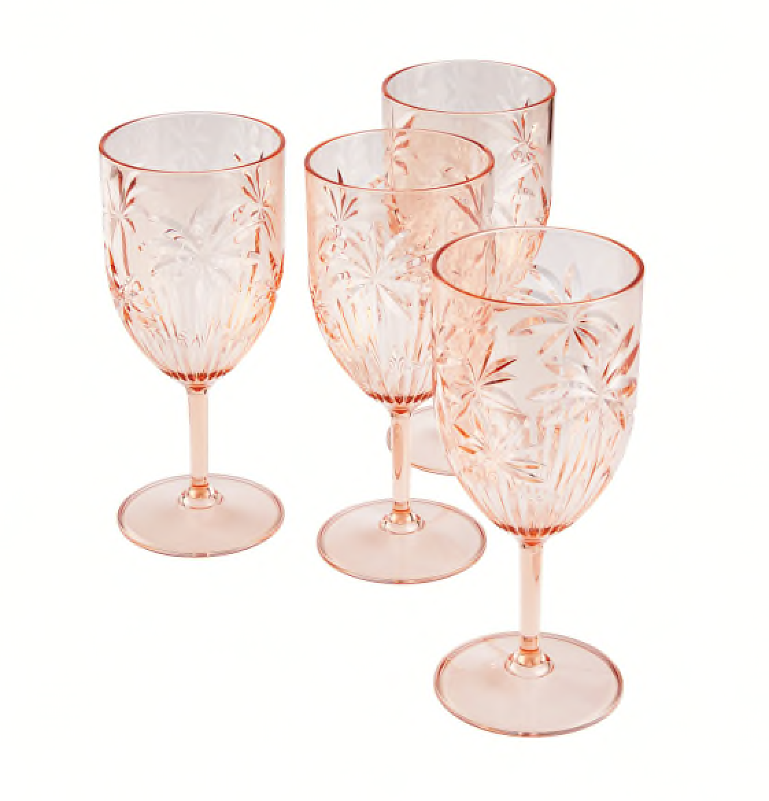Palm Acrylic Wine Glasses