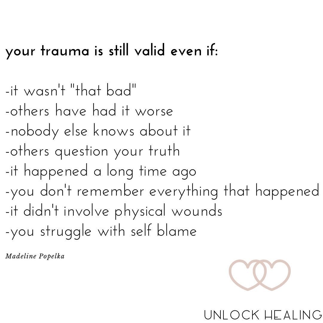 Your trauma is still valid&hellip;PERIOD. 

When we heal individually, we heal collectively.

✌️Mallery

#qnrt #unlockhealing #nervoussystem #holistichealing #selfcare #selflove #healing #healingjourney #youmatter #worthy #resilience #twincitieswelln