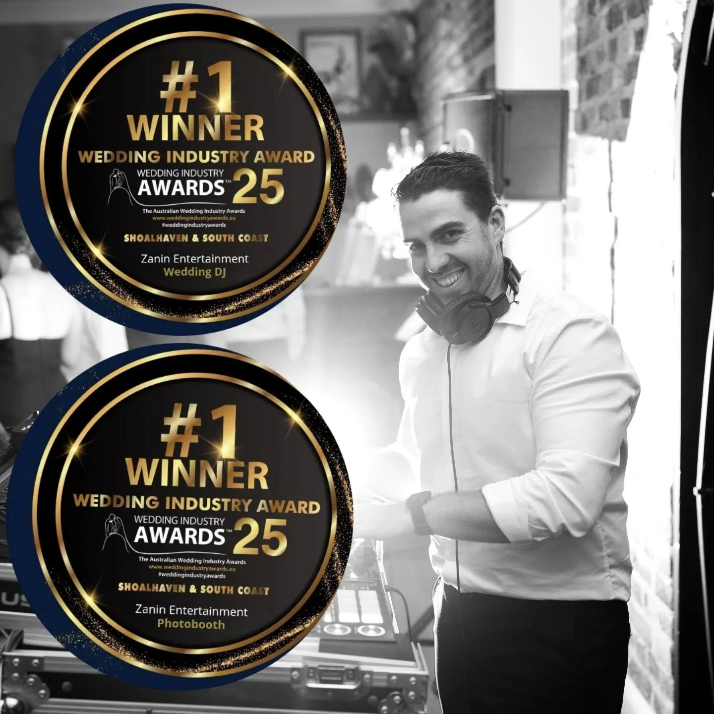 I'm incredibly proud to share that we taken out 1st place in both Wedding DJ and Photobooth at the Australian Wedding Awards South Coast 2025! 🎉

A heartfelt thank you to all the amazing couples who voted,  your support means the world. 🫶

Big cong