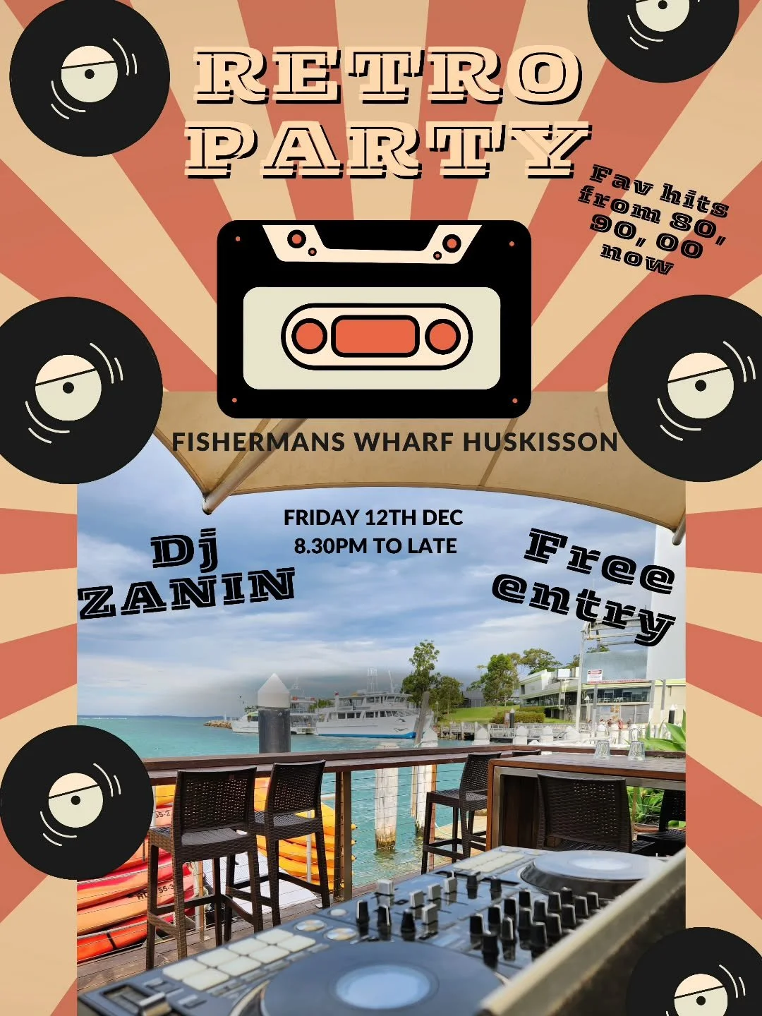 🎊 HUSKISSON THIS FRIDAY NIGHT! 🎊
See you @fishermens_wharf_huskisson for the ULTIMATE Retro Party 🎧💃

🔥 FREE ENTRY
⏰ 8:30pm till late

Get ready for a massive night! 🚀

#dj #dancefloor #huskisson