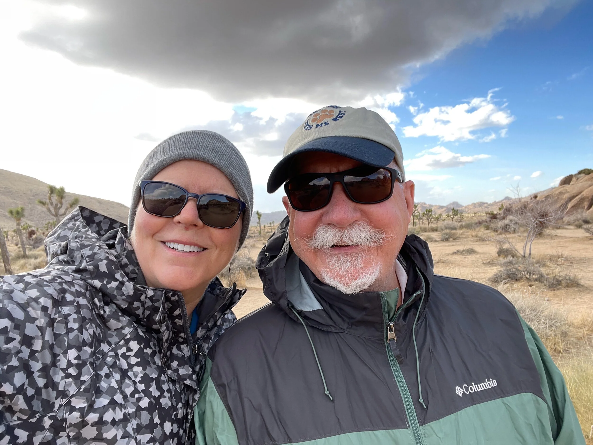 Hat and coats and still cold!