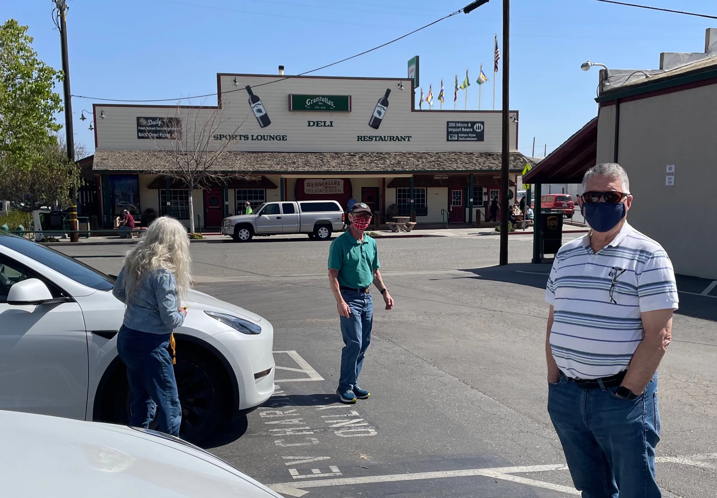 We were lucky to find super chargers right across the street!