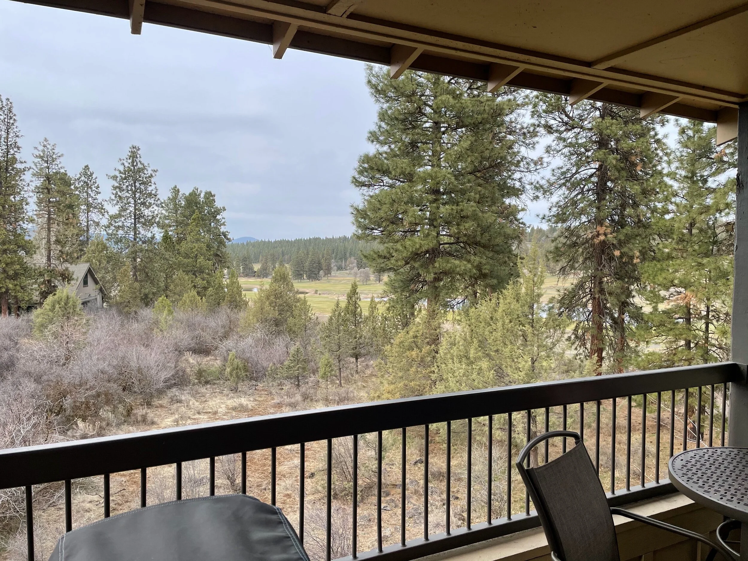 and to the right towards the golf course and mountains