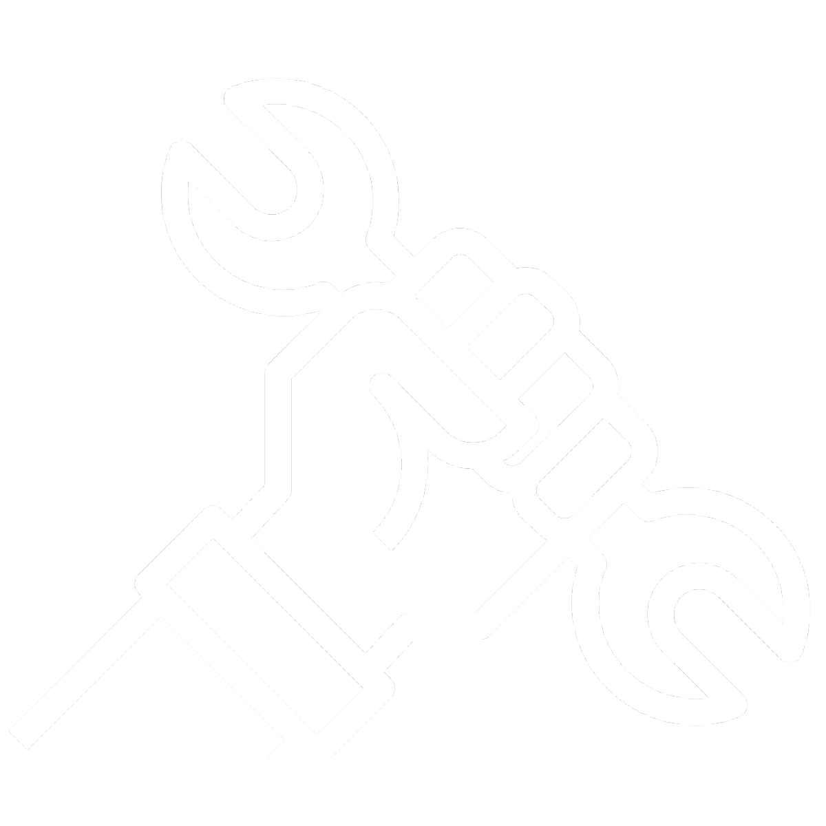 icon of a hand grasping a wrench to denote hands-on appraoch