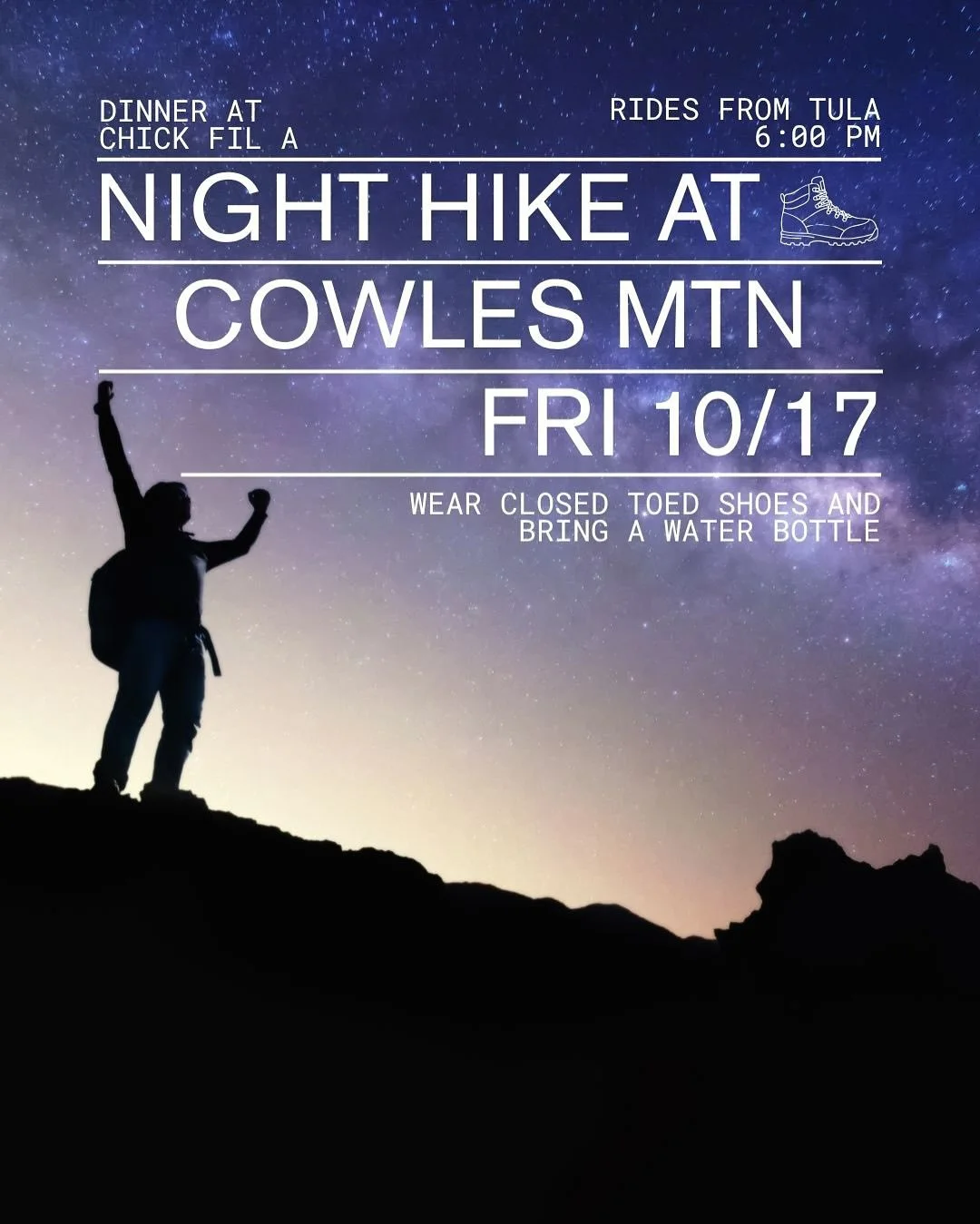 SD ADVENTURE #1: We&rsquo;re going on a night hike at Cowels Mountain this Friday! Rides will be at Tula 6pm 📣 Please DM us if you&rsquo;re coming so we can save you a seat!
