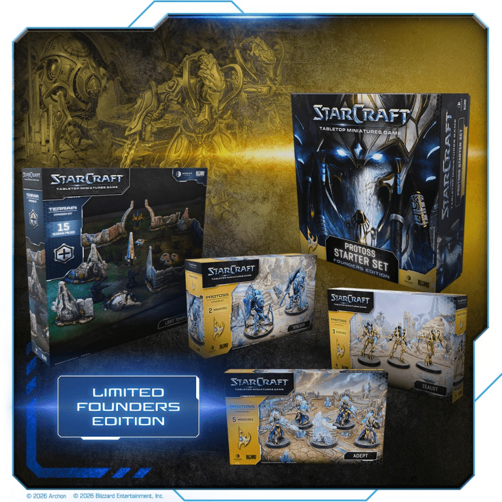 Starcraft Miniatures Games: Army Bundle Protos Starter Set Founders Edition