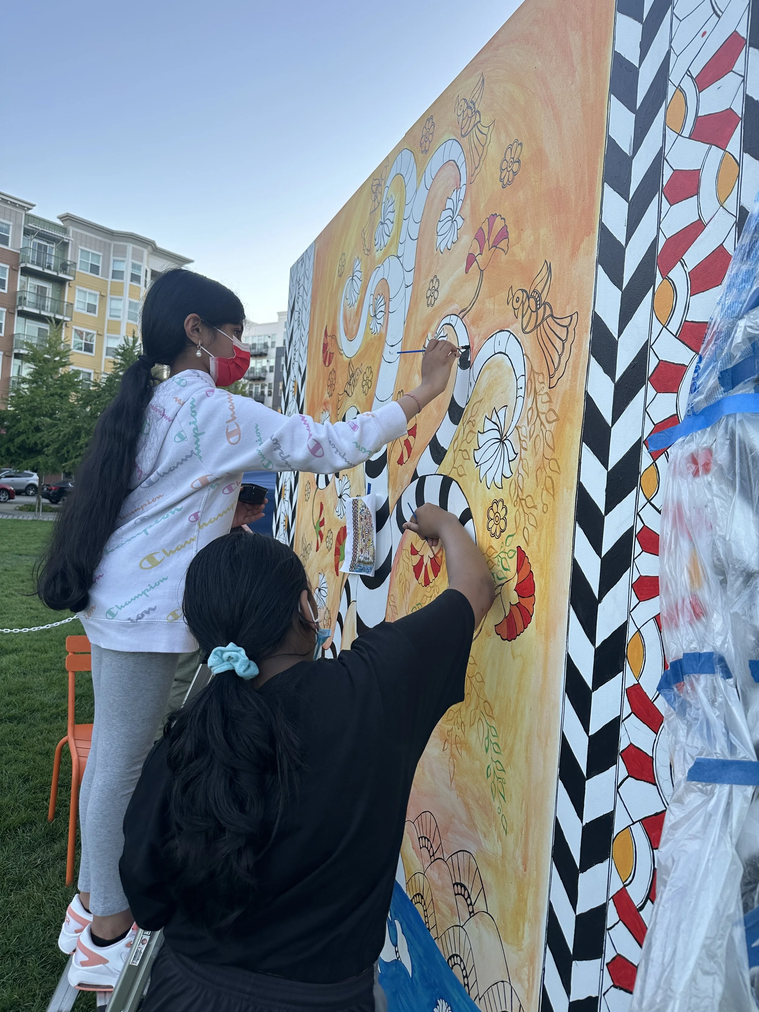 Redmond Artwalk - LIVE mural - Kalptaru — Deepti Designs INC