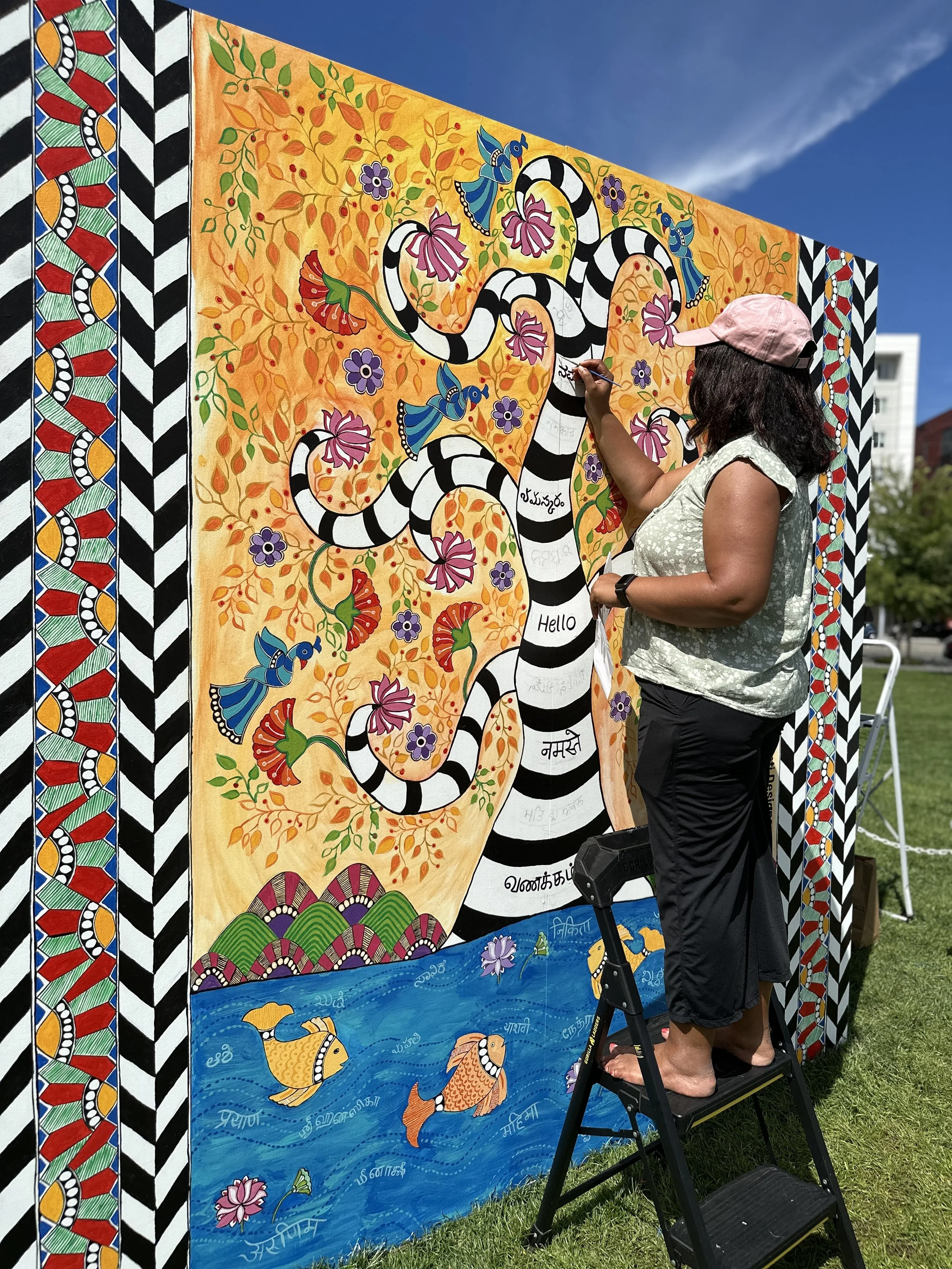 Redmond Artwalk - LIVE mural - Kalptaru — Deepti Designs INC