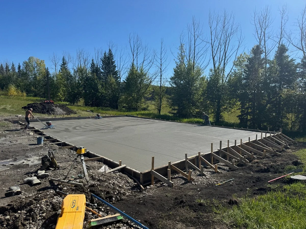 Priddis AB slab for a pre-engineered steel structure. — RockyView ...