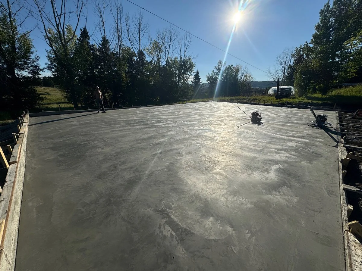 Protuded Slab Priddis AB slab for a pre-engineered steel structure. — RockyView ...
