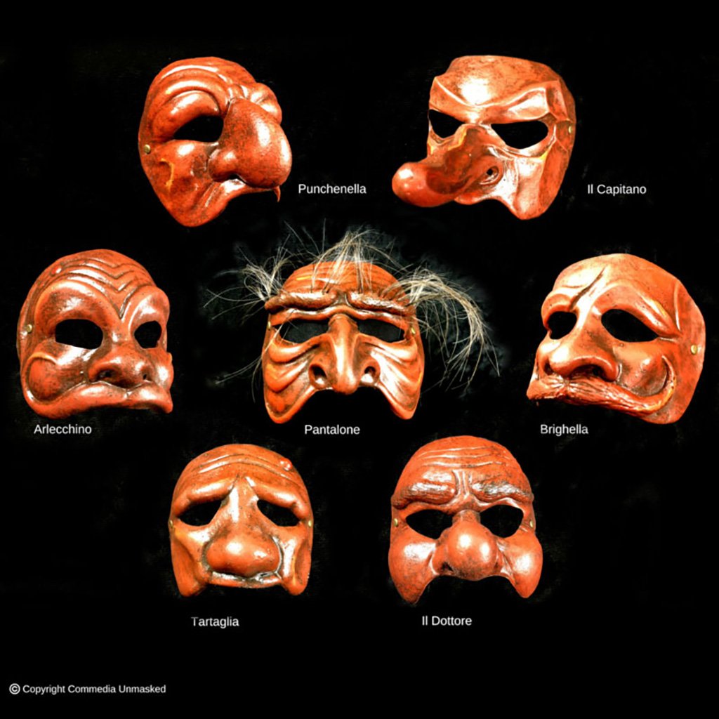 Set-of-7-Leather-commedia-masks.jpg